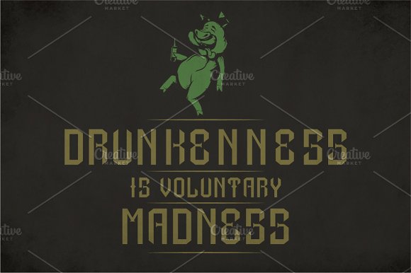 Drunk Modern Label Typeface