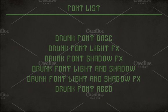 Drunk Modern Label Typeface