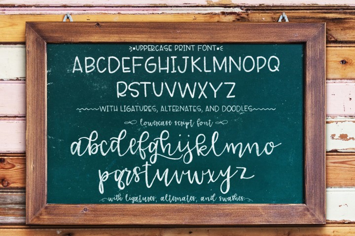 Lucille Hand Lettered Font Duo