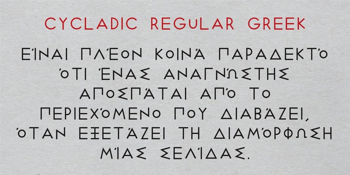 Cycladic Font Family