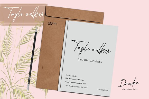 Diandra Signature font