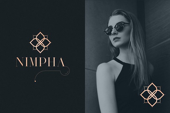 RoseGold Serif font + 10 Logos