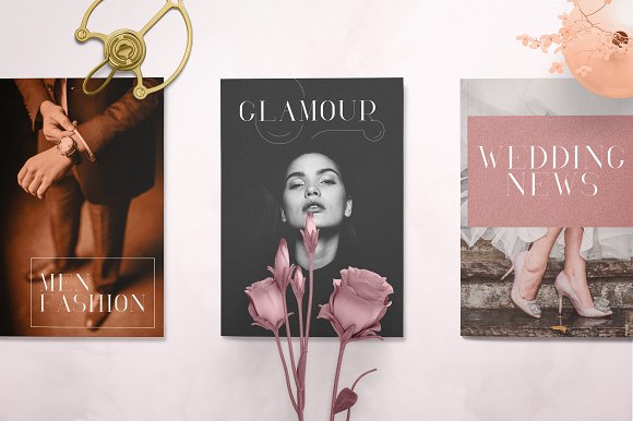 RoseGold Serif font + 10 Logos