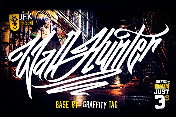 Wall Hunter (Graffiti Tag Fonts)