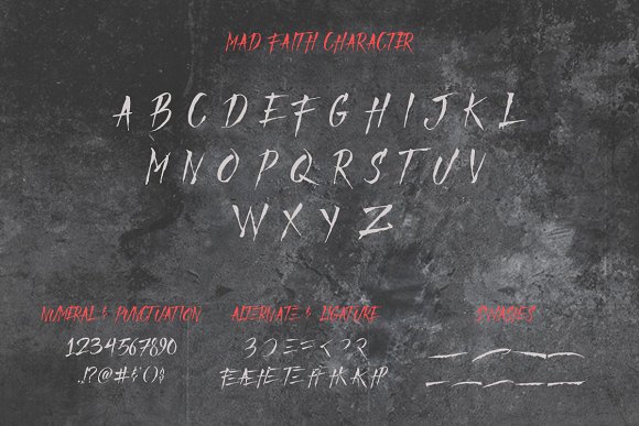 Mad Faith ~ Brush Font Mad Faith ~ Brush Font