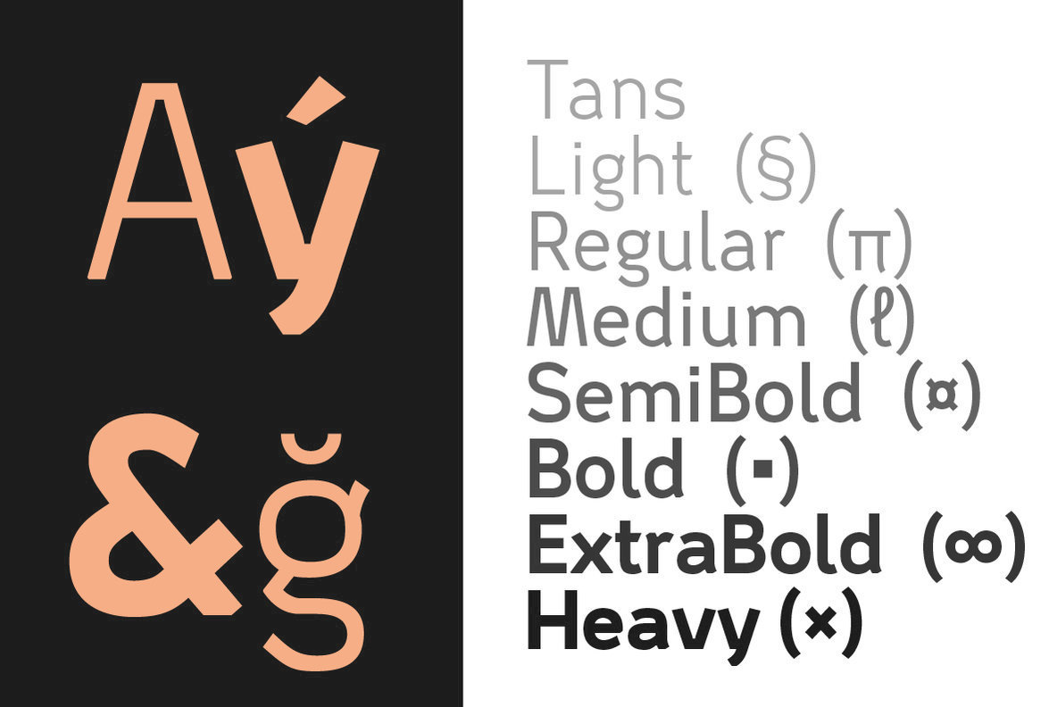 Tans Font Family Tans Font Family