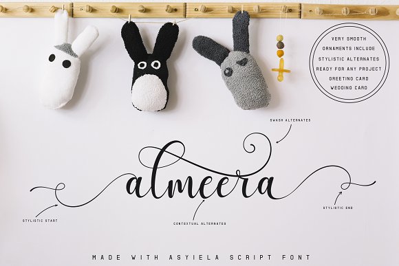 Asyiela Script Font Collection
