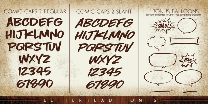 LHF Comic Caps 2 Font Family - Free Font
