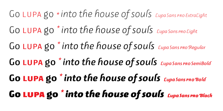 Lupa Sans Pro Font Family