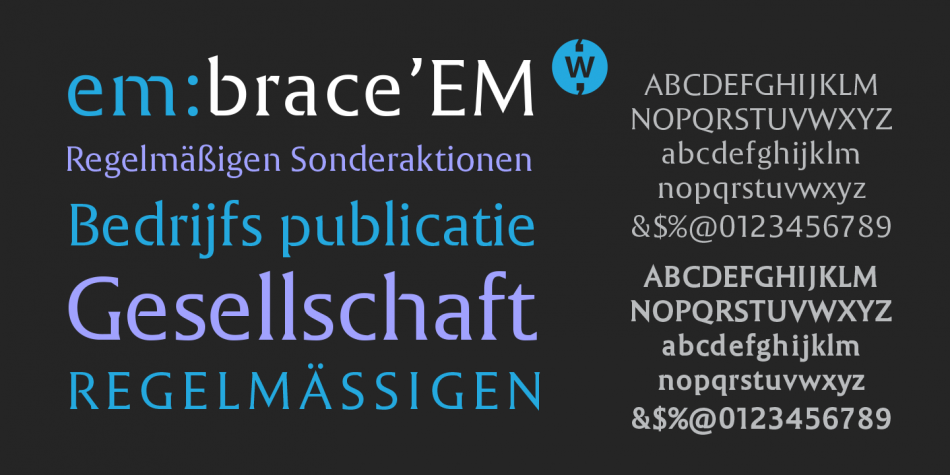 Em Typography Example EM Font Family - Free Font