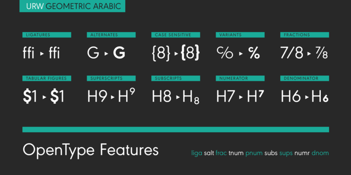 URW Geometric Arabic Font Family URW Geometric Arabic Font Family