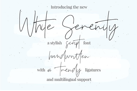 CreativeMarket White Serenity Signature Font