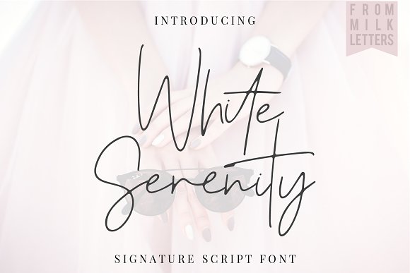 CreativeMarket White Serenity Signature Font