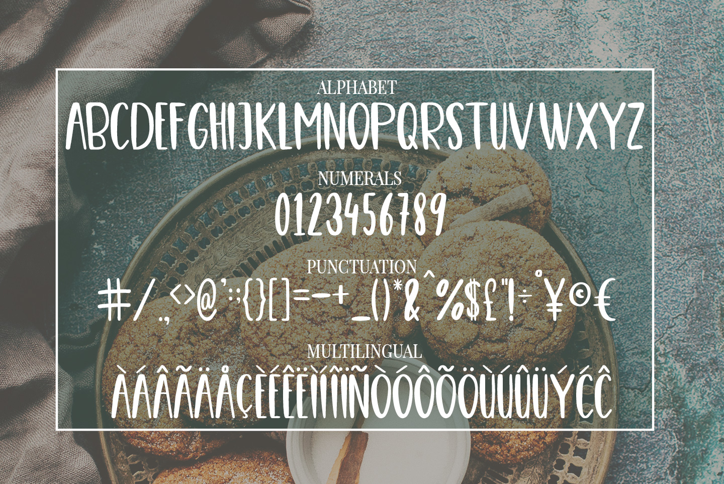 Cute Casual, Handwritten font COOKIES
