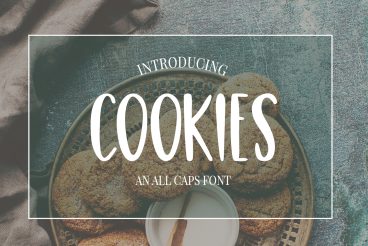 Cute Casual, Handwritten font COOKIES