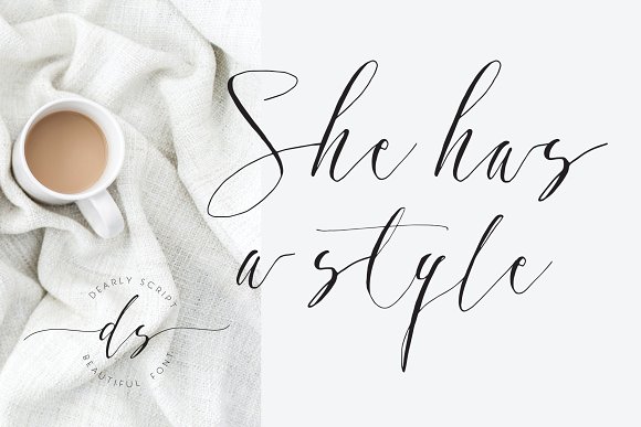 Dearly Script, New Calligraphy Font Dearly Script, New Calligraphy Font