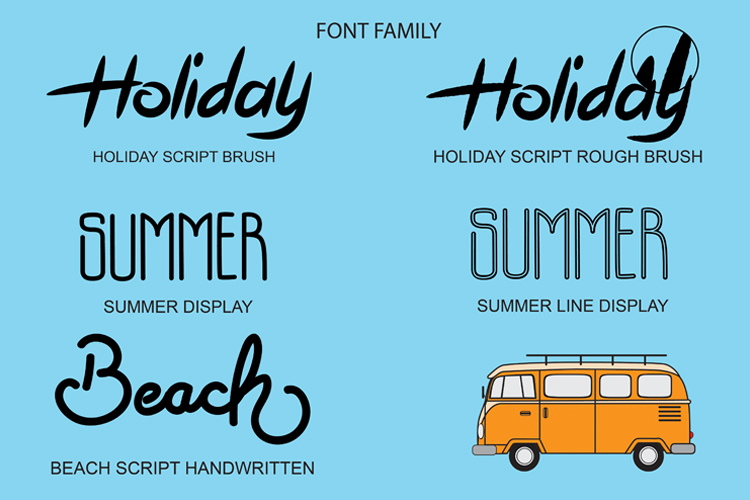 Holiday Summer Beach Font