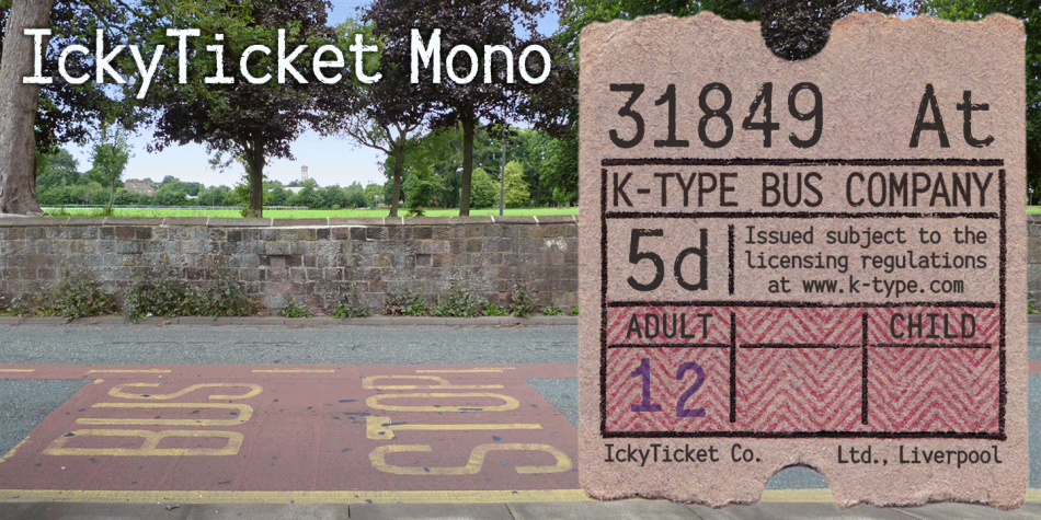 Icy Ticket Mono Font
