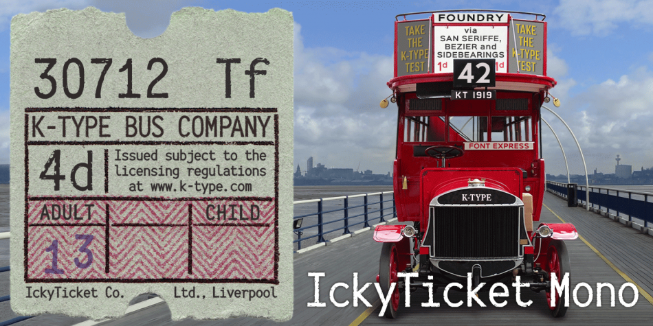 Icy Ticket Mono Font