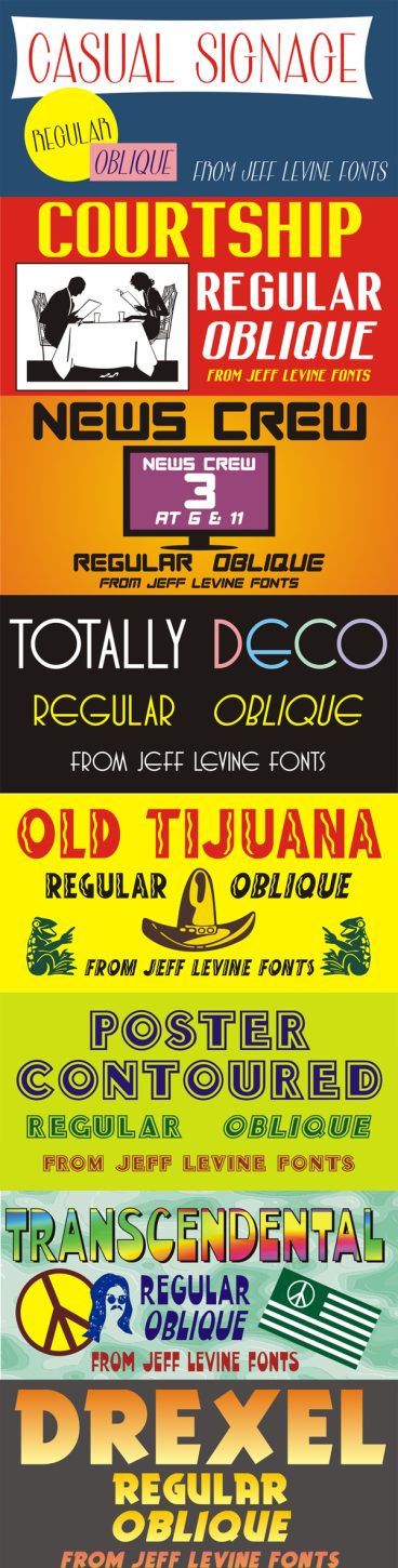 Jeff Levine Vintage Font Bundle - 93 Font Family