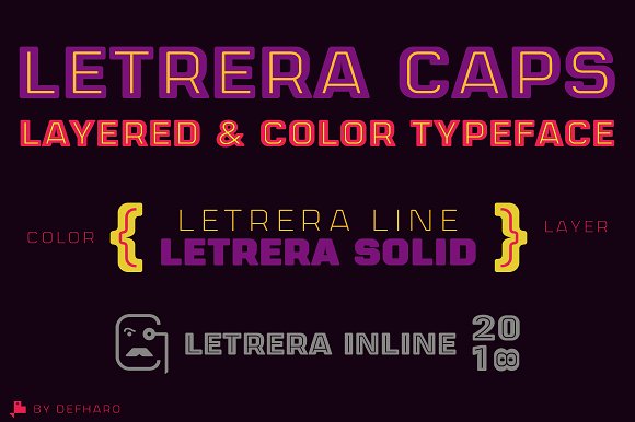 Letrera Caps - Layered & Color Fonts