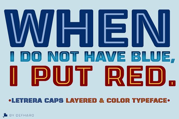 Letrera Caps - Layered & Color Fonts
