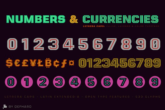 Letrera Caps - Layered & Color Fonts