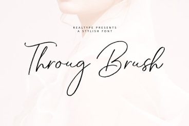 Throug Brush Font