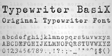 Typewriter BasiX Font