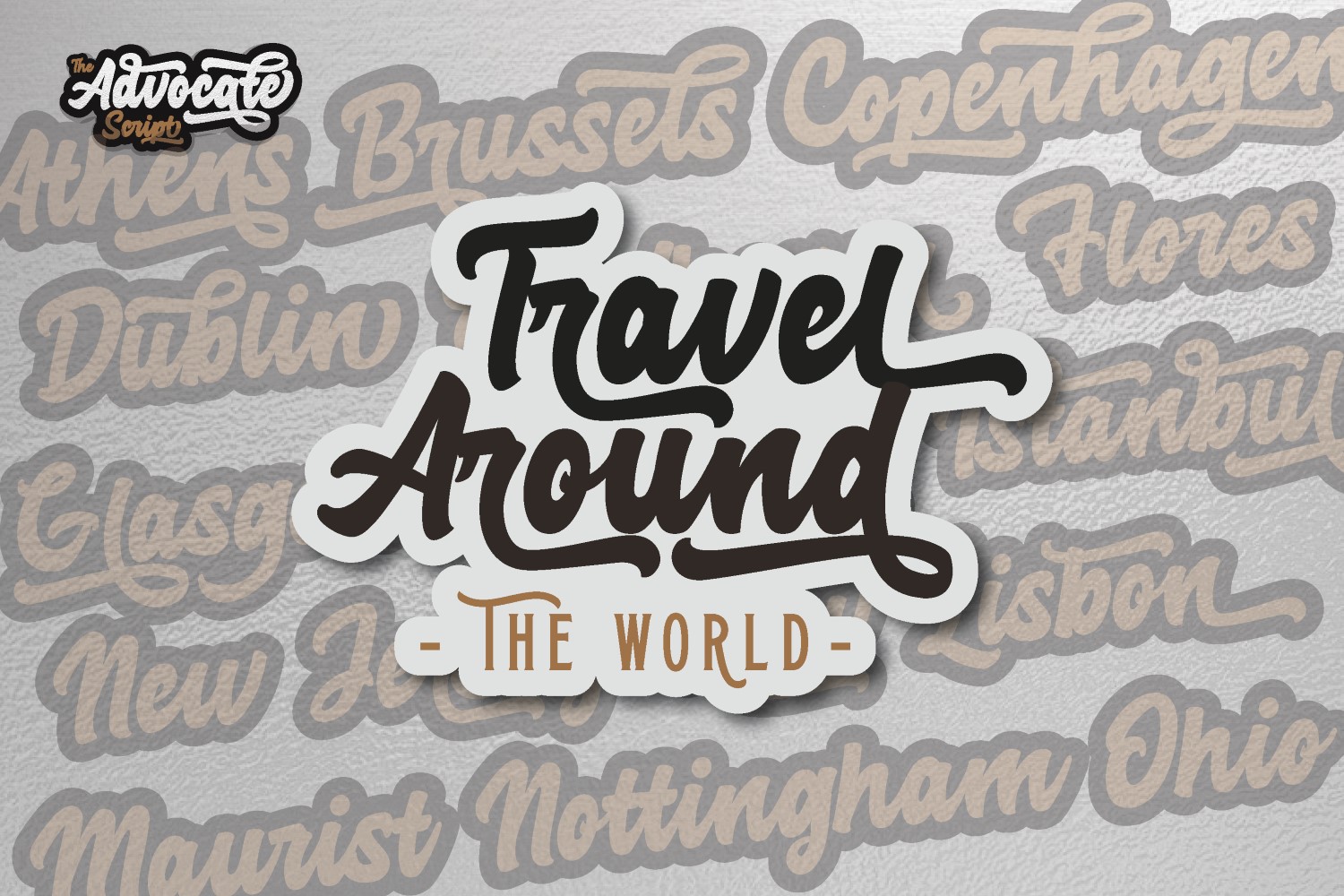 Advocate Script & Extras Script Font