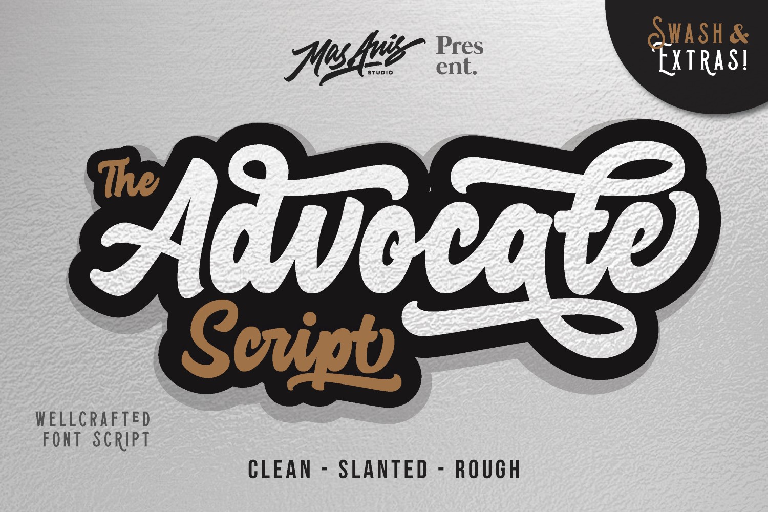 Advocate Script & Extras Script Font