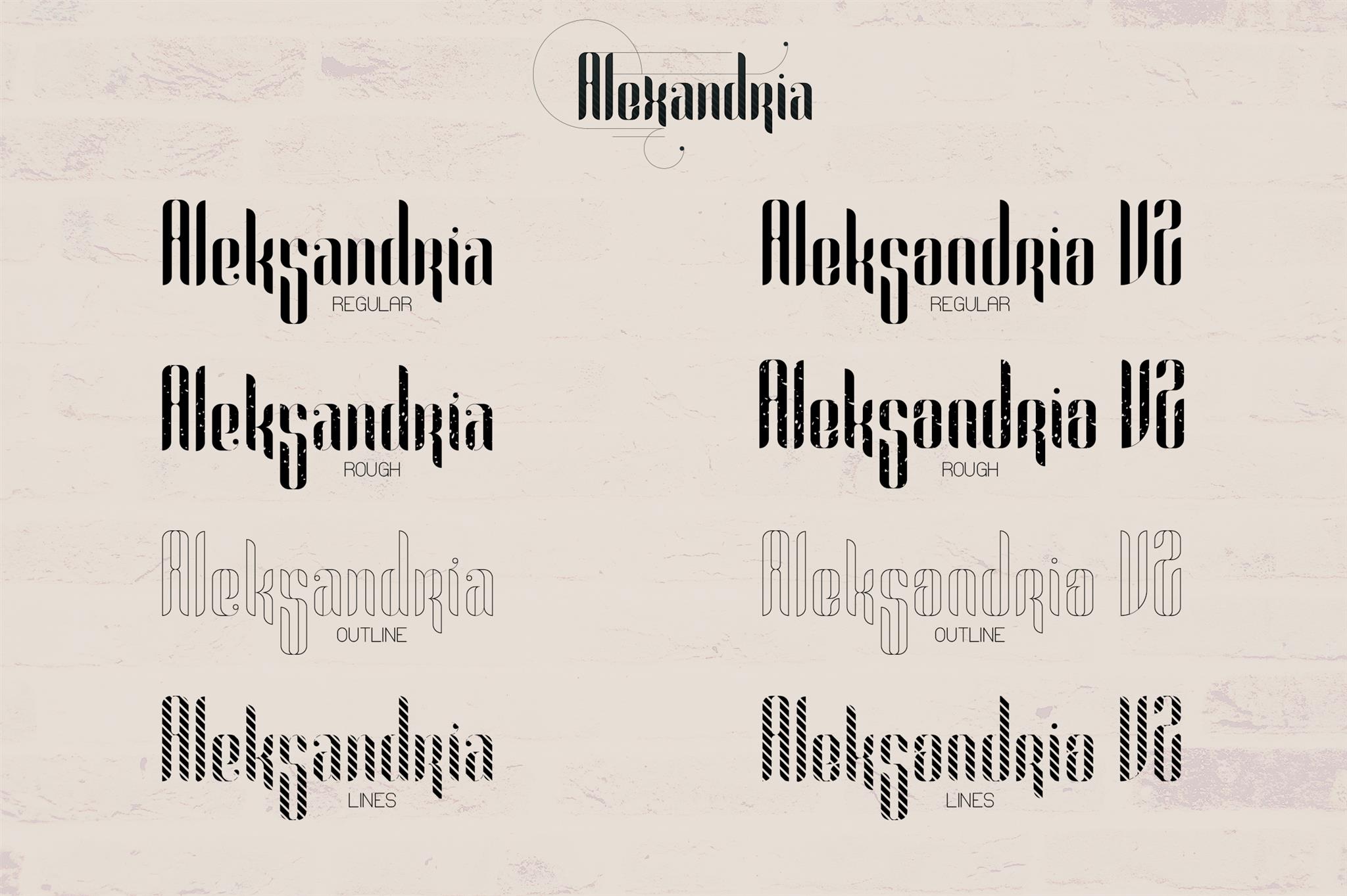 Alexandria Font Family Bonus
