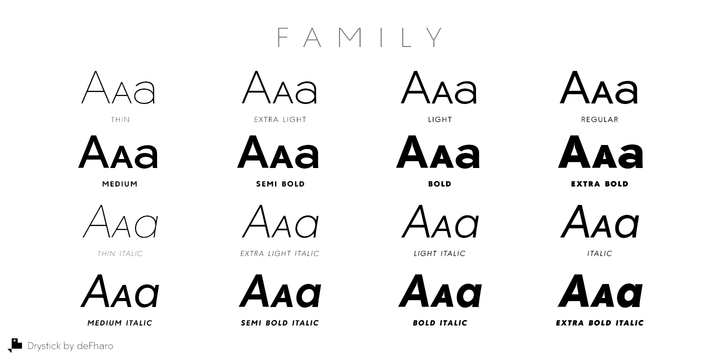 Drystick Geo Grotesk Font Family