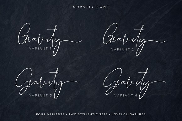 Gravity - Handwritten Font Script