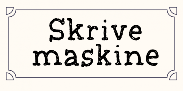 Skrivemaskine Script Font