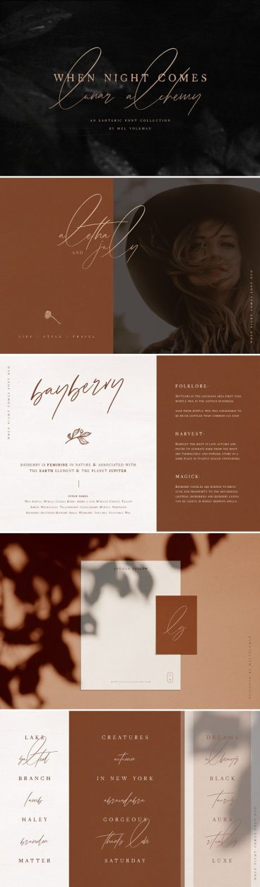 When Night Comes Font Collection