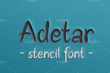 Adetar Stencil Font