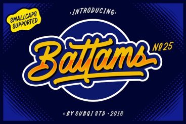 Battams No 25 Pro Font