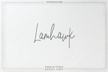 Lamhawk  Script Font