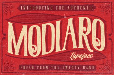 Modiaro vintage branding logo font