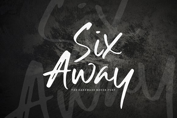 Six Away-The Handmade Brush Font