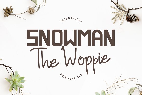 Snowman The Woppie - Font Duo