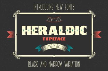 Two heraldic fonts