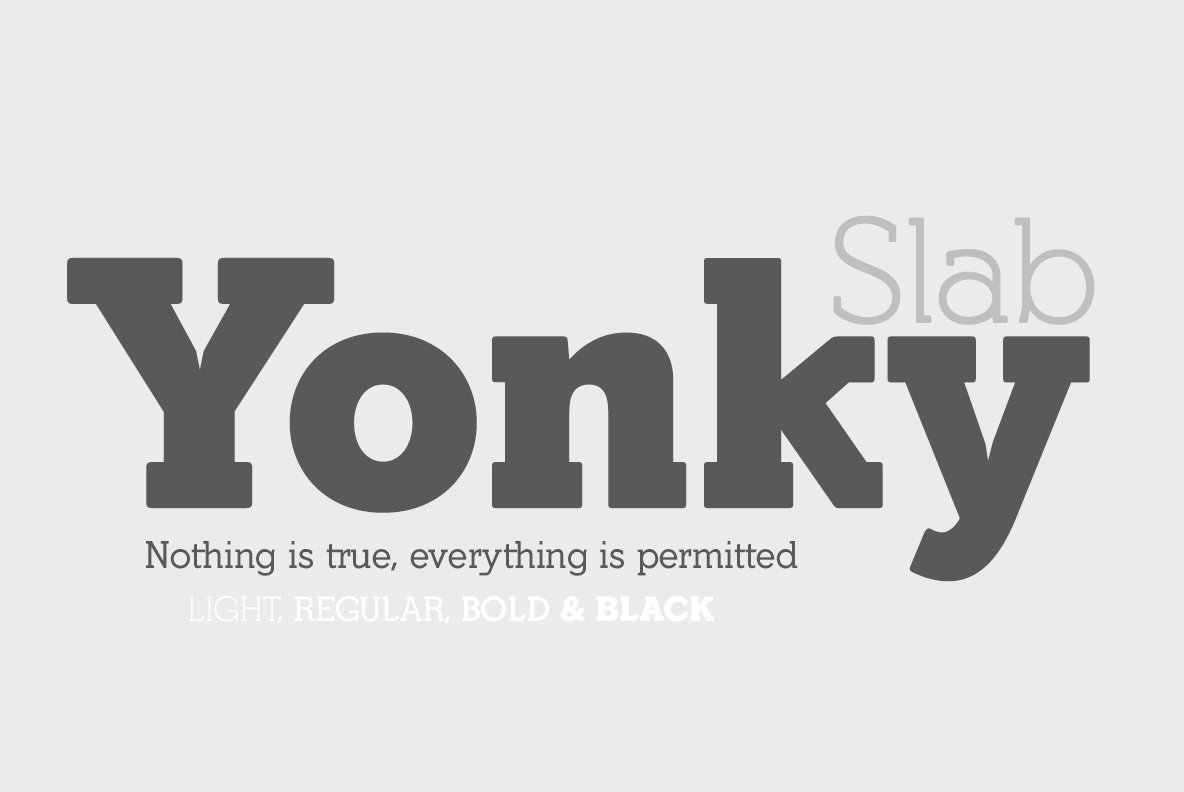 Yonky Slab Font Family Yonky Slab Font Family