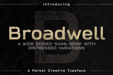Broadwell Bold Distressed Font