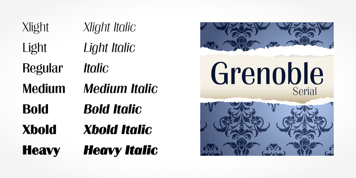 Grenoble Serial Font Family