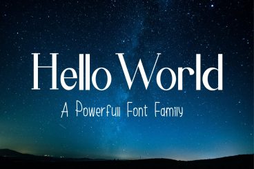 Hello World Font Family Regular