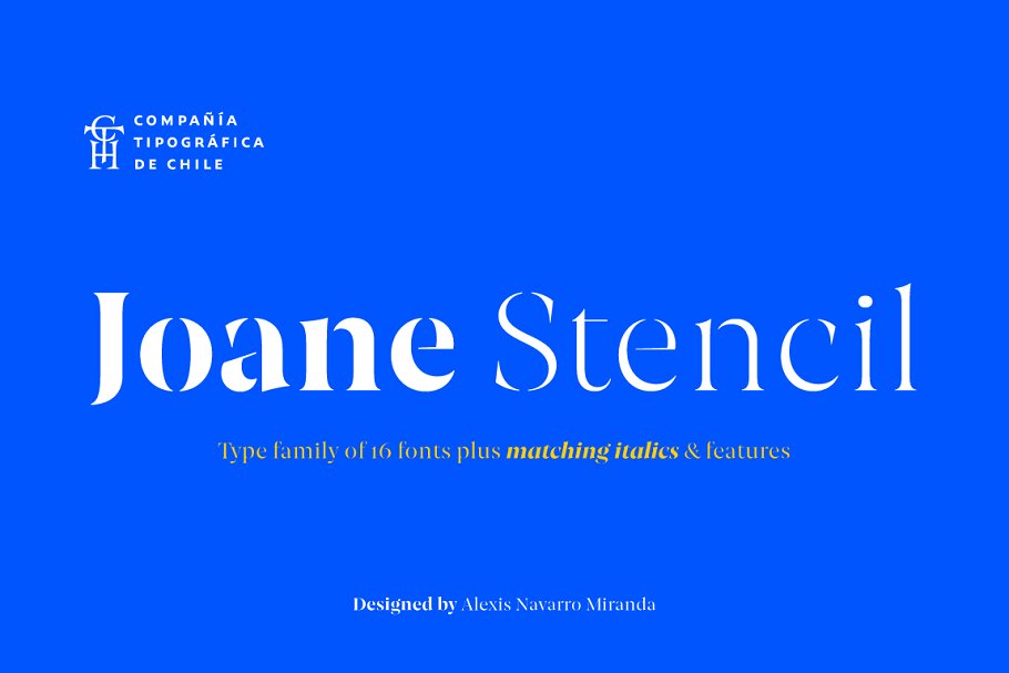 Joane Stencil Font