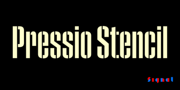 Pressio Stencil Font Family