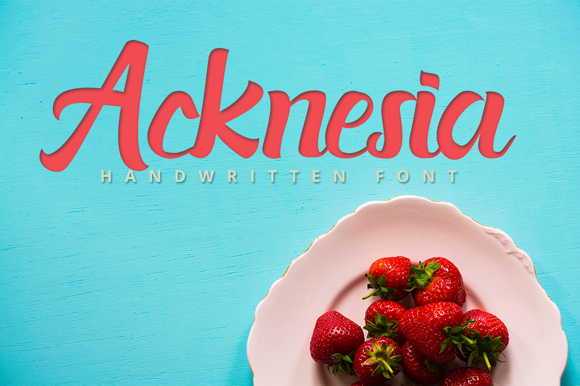 Acknesia Script Font Acknesia Script Font